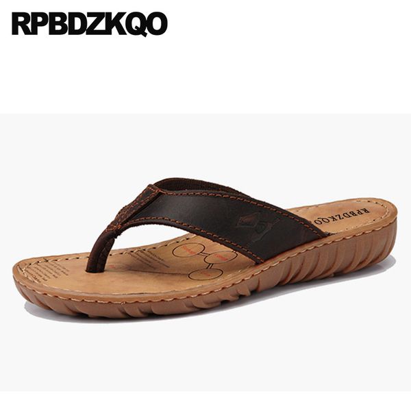 fashion native soft slippers water men sandals leather summer flat waterproof flip flop shoes brown black slides beach 2019
fashion native soft slippers water men sandals leather summer flat waterproof flip flop shoes brown black slides beach 2019