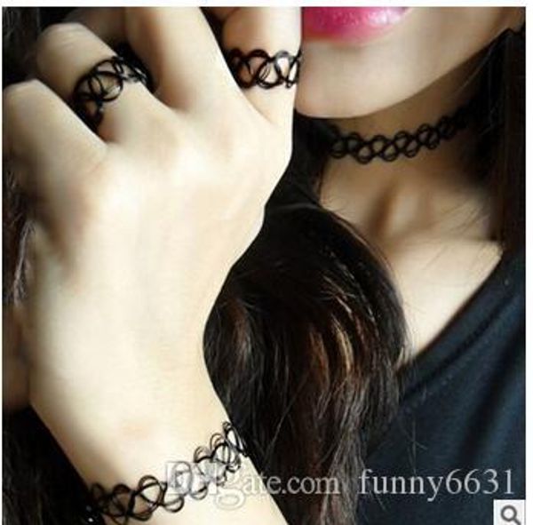 3pcs/lot handmade vintage outus flower choker necklace set stretch velvet classic gothic tattoo lace choker necklaces rings, bracelets, Golden;silver
3pcs/lot handmade vintage outus flower choker necklace set stretch velvet classic gothic tattoo lace choker necklaces rings, bracelets, Golden;silver