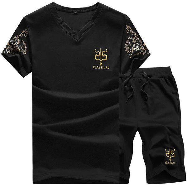 summer men sportsuits set 2020 new v-neck fashion 2 pieces t-shirt shorts tracksuit brand fitness suits cotton short clothing, Gray
summer men sportsuits set 2020 new v-neck fashion 2 pieces t-shirt shorts tracksuit brand fitness suits cotton short clothing, Gray