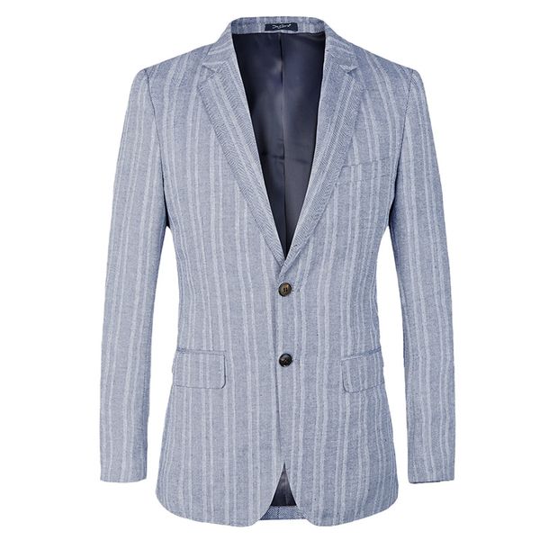 men's suits & blazers 2021 two buttons striped mens blazer slim fit suit jacket for wedding french style cotton linen blue male costume, White;black
men's suits & blazers 2021 two buttons striped mens blazer slim fit suit jacket for wedding french style cotton linen blue male costume, White;black