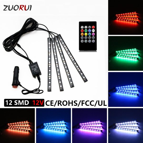 zuorui 4pcs 7 colors car rgb led strip light led lights strip car decorative atmosphere lamps interior light remote 12v 10w
zuorui 4pcs 7 colors car rgb led strip light led lights strip car decorative atmosphere lamps interior light remote 12v 10w
