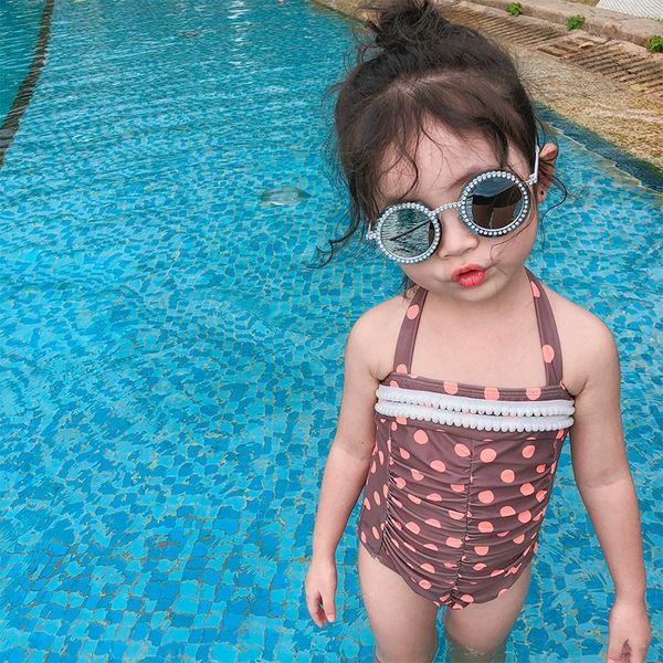 r6vj9 children's polka dot wind swimsuit girl's one-piece children's baby girl's swimsuit trunks swimming trunks spring, White;black 
r6vj9 children's polka dot wind swimsuit girl's one-piece children's baby girl's swimsuit trunks swimming trunks spring, White;black