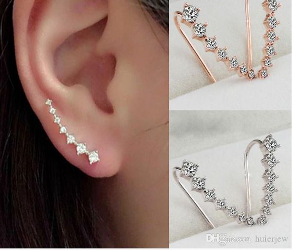 earrings for women gift new fashion rhinestone gold silver crystal earrings ear hook jewelry stud earrings, Golden;silver
earrings for women gift new fashion rhinestone gold silver crystal earrings ear hook jewelry stud earrings, Golden;silver