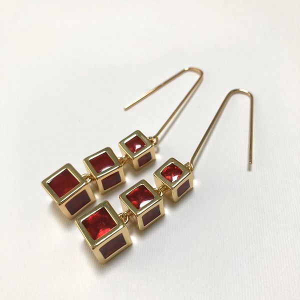 new red and large square pendant fashion designer earrings luxury designer jewelry women earrings, Golden
new red and large square pendant fashion designer earrings luxury designer jewelry women earrings, Golden
