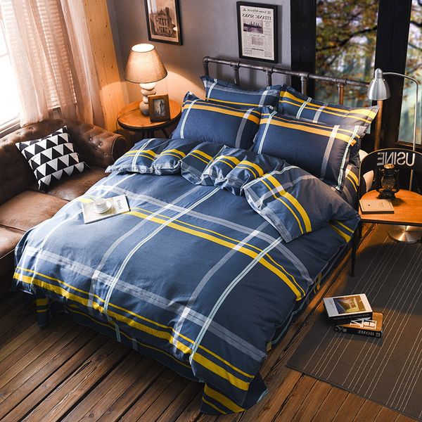 modern plaid printed duvet cover sets for single double bed kids adults 6 sizes 100% cotton bedding sets xf641-21
modern plaid printed duvet cover sets for single double bed kids adults 6 sizes 100% cotton bedding sets xf641-21