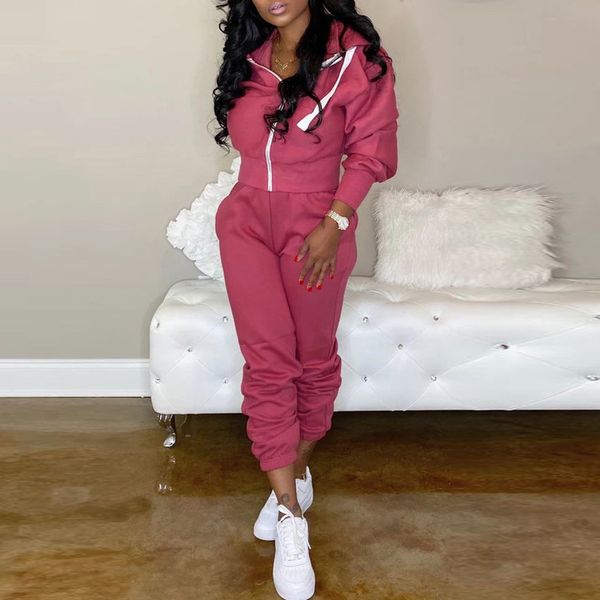 women solid zipper long sleeves hooded sweatshirt coat long pants sports suit, White;black
women solid zipper long sleeves hooded sweatshirt coat long pants sports suit, White;black