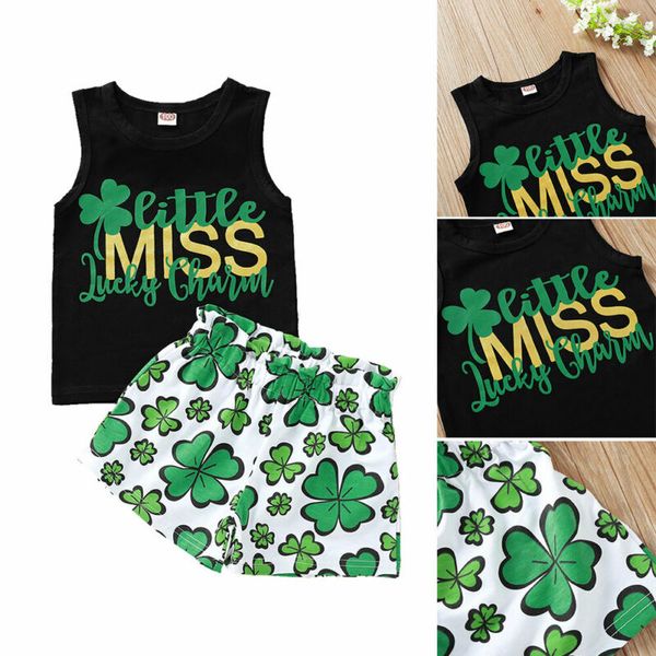 us infant baby boy girl kid 2020 st patrick's day vest clover pants clothes, White
us infant baby boy girl kid 2020 st patrick's day vest clover pants clothes, White