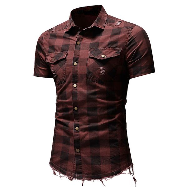 men's slim fit shenth shirts 2019 new tospturn down collar button plaid shirt with pocket short sleeve blouse cowboys shirt, White;black
men's slim fit shenth shirts 2019 new tospturn down collar button plaid shirt with pocket short sleeve blouse cowboys shirt, White;black
