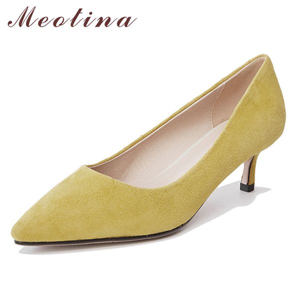 meotina women shoes high heels kid suede thin high heel party shoes real leather pointed toe pumps ladies 2020 yellow size 34-39, Black
meotina women shoes high heels kid suede thin high heel party shoes real leather pointed toe pumps ladies 2020 yellow size 34-39, Black