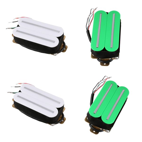 4 pcs dual rail guitar double coil humbucker pickups for electric guitar, green white
4 pcs dual rail guitar double coil humbucker pickups for electric guitar, green white