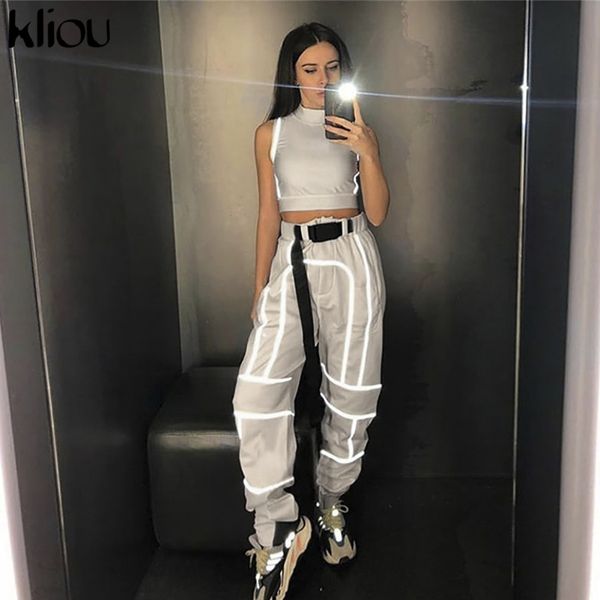 kliou women tank 2019 new short turtleneck sleeveless reflective striped patchwork crop summer short sportswear bra, White
kliou women tank 2019 new short turtleneck sleeveless reflective striped patchwork crop summer short sportswear bra, White