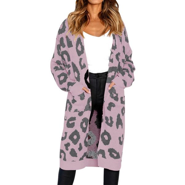 women's sweaters wenyujh 2021 long cardigan sweater leopard printed sleeve knitwear women autumn harajuku sueter mujer, White;black
women's sweaters wenyujh 2021 long cardigan sweater leopard printed sleeve knitwear women autumn harajuku sueter mujer, White;black