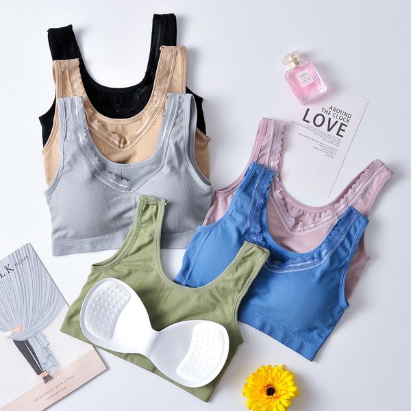 women u-shaped back wide shoulder strap vest yoga sport bra female high elastic bra wrapped chest push up tube underwear, White;black
women u-shaped back wide shoulder strap vest yoga sport bra female high elastic bra wrapped chest push up tube underwear, White;black