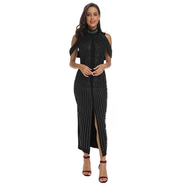 womens designer dress woman clothing 2019 chic black white beaded casual dresses dress women party dress turtleneck back split vestidos, Black;gray
womens designer dress woman clothing 2019 chic black white beaded casual dresses dress women party dress turtleneck back split vestidos, Black;gray