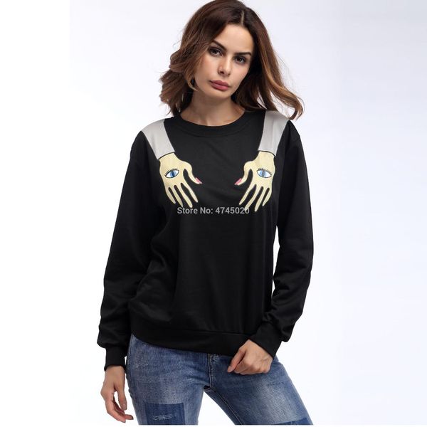 ou code loose women's eye arm personality print t-shirt round neck long-sleeved sweatshirts size s l xl, White
ou code loose women's eye arm personality print t-shirt round neck long-sleeved sweatshirts size s l xl, White