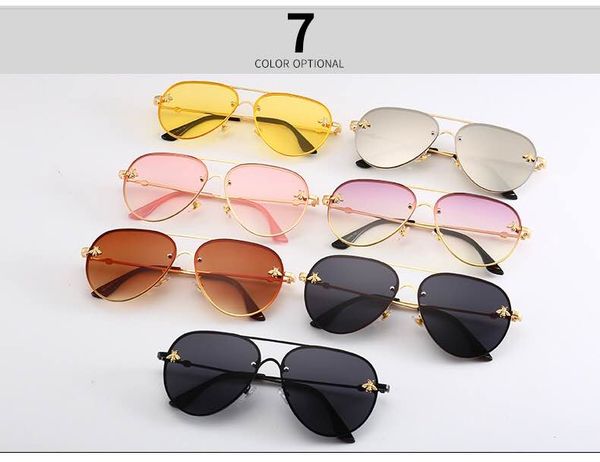 fashion retro sunglasses fashion retro bee metal luxury frame designer sunglasses men and women pilot sunglasses with packing b, White;black
fashion retro sunglasses fashion retro bee metal luxury frame designer sunglasses men and women pilot sunglasses with packing b, White;black