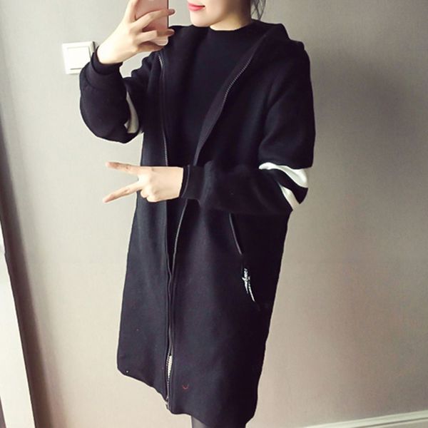 women's hoodies & sweatshirts women long hoodie for sping autumn black baseball jacket causal hooded coat korean harajuku streetwear sp
women's hoodies & sweatshirts women long hoodie for sping autumn black baseball jacket causal hooded coat korean harajuku streetwear sp