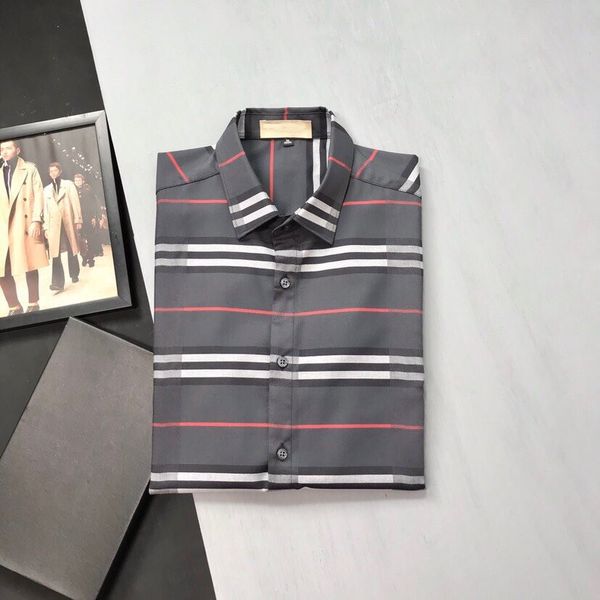 2020 summer new high-end quality b designer luxury business men's classic plaid shirt polo t m-3xl, White;black
2020 summer new high-end quality b designer luxury business men's classic plaid shirt polo t m-3xl, White;black