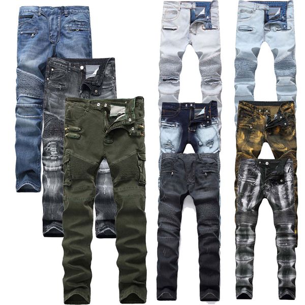 High-quality Men Casual Skinny Straight Long Jean Slim Elastic Ripped Mens Pants Jeans Blue Black Denim Biker Trousers
High-quality Men Casual Skinny Straight Long Jean Slim Elastic Ripped Mens Pants Jeans Blue Black Denim Biker Trousers