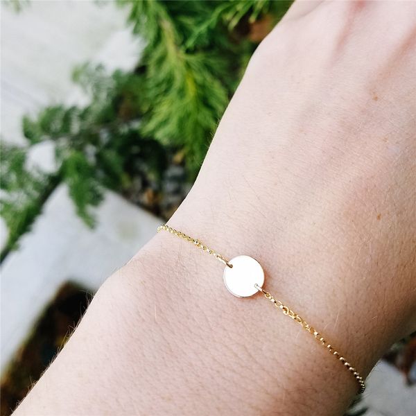 simple 100% stainless steel smooth wafer bracelets for women rose gold round charm allergy bracelet jewelry, Black
simple 100% stainless steel smooth wafer bracelets for women rose gold round charm allergy bracelet jewelry, Black