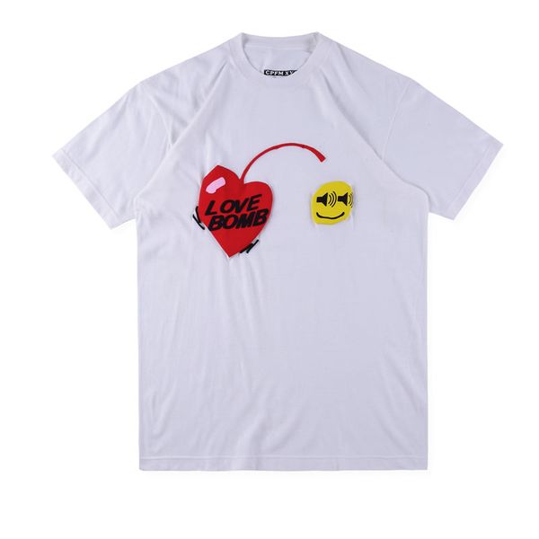 ASAP Rocky Kanye Tshirts Men CPFM Love Bomb Smile Designer Summer 19ss New Tees Short Sleeved Tops
ASAP Rocky Kanye Tshirts Men CPFM Love Bomb Smile Designer Summer 19ss New Tees Short Sleeved Tops