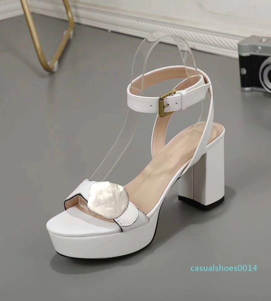 designer high heeled sandals leather waterproof platform rough heel leather fashion woman metal buckle parties luxury sandals 42 c14, Black
designer high heeled sandals leather waterproof platform rough heel leather fashion woman metal buckle parties luxury sandals 42 c14, Black