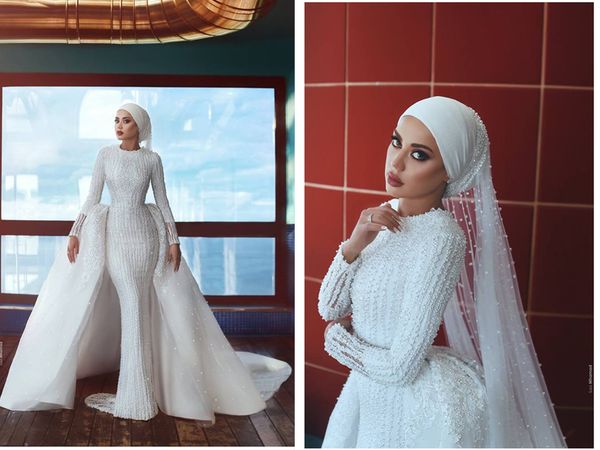 2019 zuhair murad mermaid muslim long sleeve vintage luxury wedding dress full beads vestido de novia custom wedding guest dress bridal gown, White
2019 zuhair murad mermaid muslim long sleeve vintage luxury wedding dress full beads vestido de novia custom wedding guest dress bridal gown, White