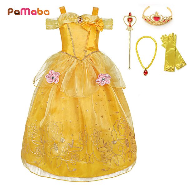 pamaba child disguise dress off shoulder a line fancy belle cosplay costume kids party frock, Red;yellow
pamaba child disguise dress off shoulder a line fancy belle cosplay costume kids party frock, Red;yellow