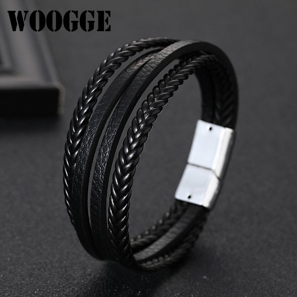geometric men jewelry genuine leather bracelets fashion new magnetic clasp vintage black/brown rope chain for gifts
geometric men jewelry genuine leather bracelets fashion new magnetic clasp vintage black/brown rope chain for gifts