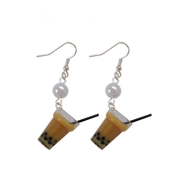 new japanese and korean style creative fun pearl milk personality small cute earrings female, Golden;silver
new japanese and korean style creative fun pearl milk personality small cute earrings female, Golden;silver