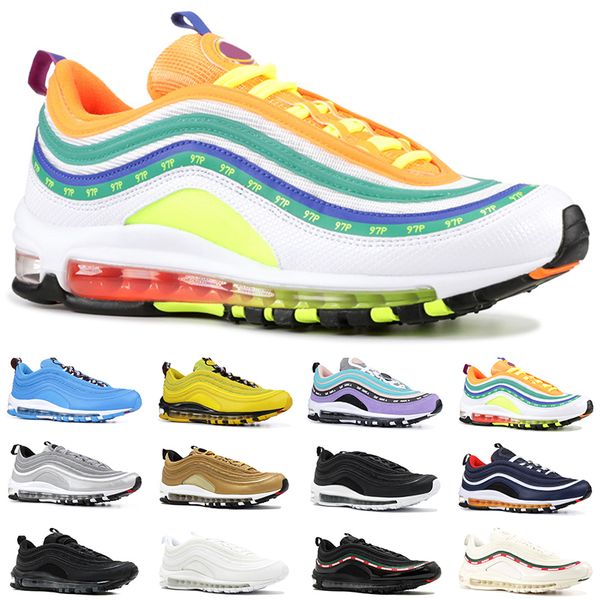 Nike Air Max 97 Мужчины Женщины Кроссовки Тройной Черный Серебряный Золотой Пуля Яркий
Nike Air Max 97 Мужчины Женщины Кроссовки Тройной Черный Серебряный Золотой Пуля Яркий