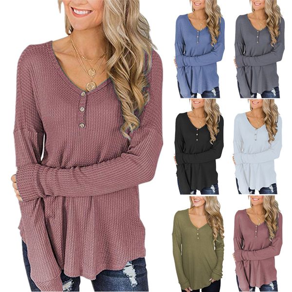 wholesale autumn winter women's button design long sleeve t shirt female v neck t-shirt tees clothing, White
wholesale autumn winter women's button design long sleeve t shirt female v neck t-shirt tees clothing, White