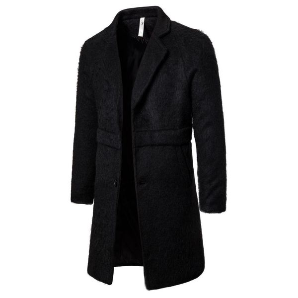 new winter woolen coat men's casual long wool coat men's solid color casual fashion, Black
new winter woolen coat men's casual long wool coat men's solid color casual fashion, Black
