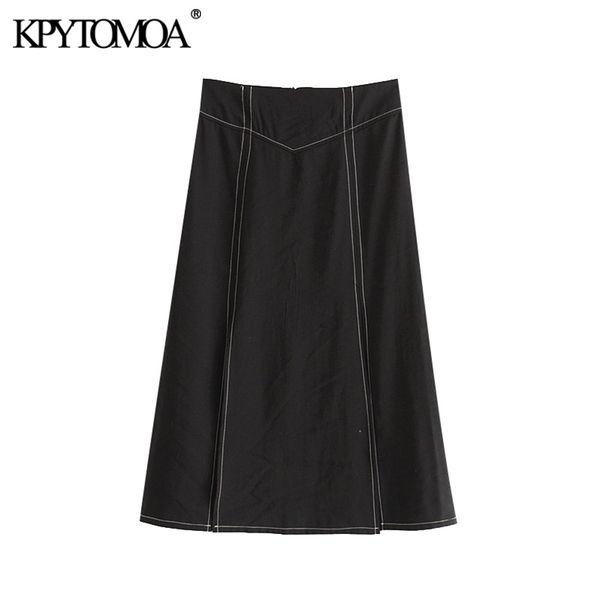 kpytomoa women 2020 chic fashion office wear front slit midi skirt vintage a line back zipper female skirts faldas mujer, Black
kpytomoa women 2020 chic fashion office wear front slit midi skirt vintage a line back zipper female skirts faldas mujer, Black
