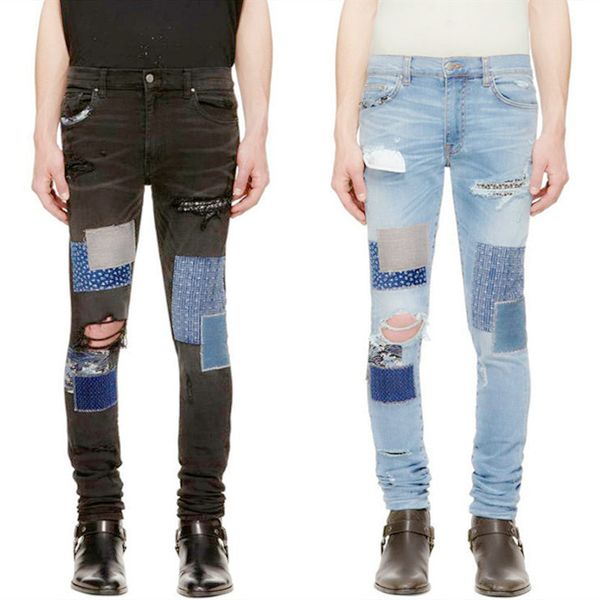 brand new mens designer jeans luxury денима джинсы мужчины женщины проблемные zipper рваные джинсовые брюки мужские дизайнерские брюки беспл, Blue 
brand new mens designer jeans luxury денима джинсы мужчины женщины проблемные zipper рваные джинсовые брюки мужские дизайнерские брюки беспл, Blue