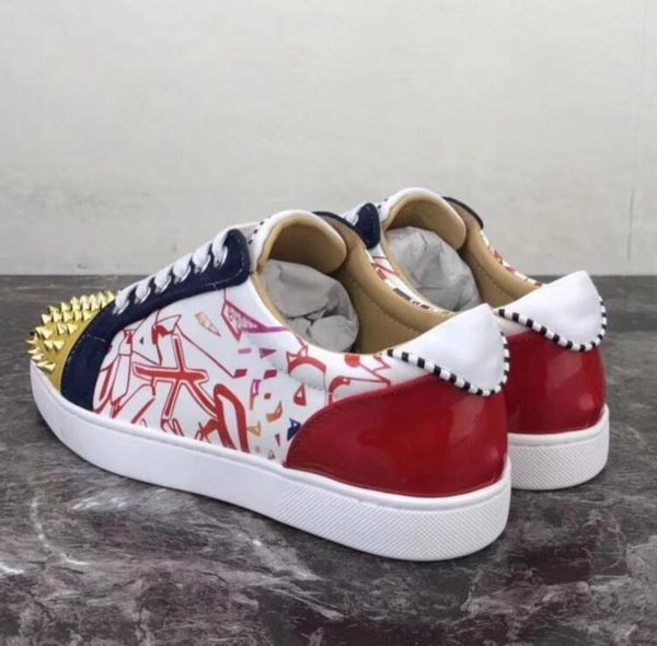 sell fashion men & women sneakers red bottoms shoes flats graffiti print genuine leather desigener sneakers for party casual shoes s02, Black
sell fashion men & women sneakers red bottoms shoes flats graffiti print genuine leather desigener sneakers for party casual shoes s02, Black