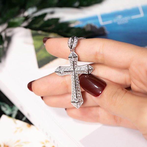 14k white gold exquisite bible jesus cross pendant necklace for women men crucifix charm created moissanite jewelry, Silver
14k white gold exquisite bible jesus cross pendant necklace for women men crucifix charm created moissanite jewelry, Silver