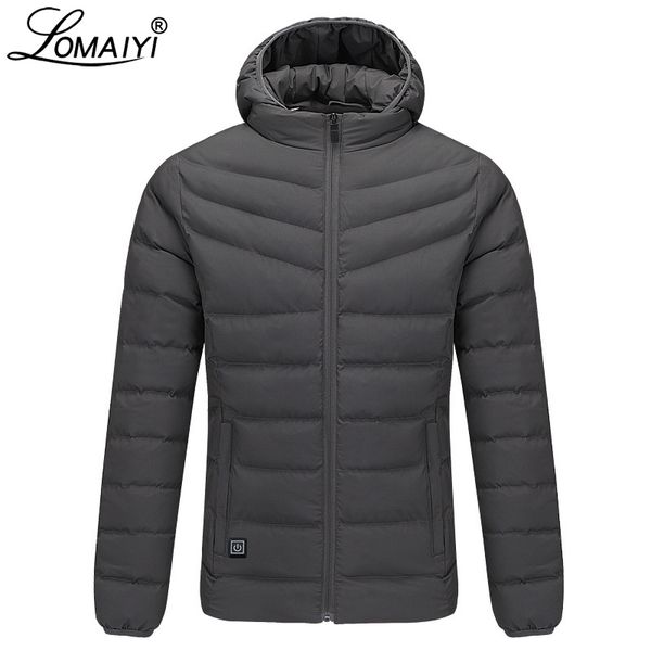 lomaiyi men's winter down jacket men usb heated coat with hat male heating parka mens hooded jackets warm windbreaker bm287, Black
lomaiyi men's winter down jacket men usb heated coat with hat male heating parka mens hooded jackets warm windbreaker bm287, Black