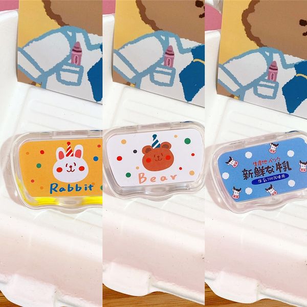 korean style simple cute little bear pupil ins cartoon invisible companion dual-box portable care nursing glasses glasses box, Blue
korean style simple cute little bear pupil ins cartoon invisible companion dual-box portable care nursing glasses glasses box, Blue