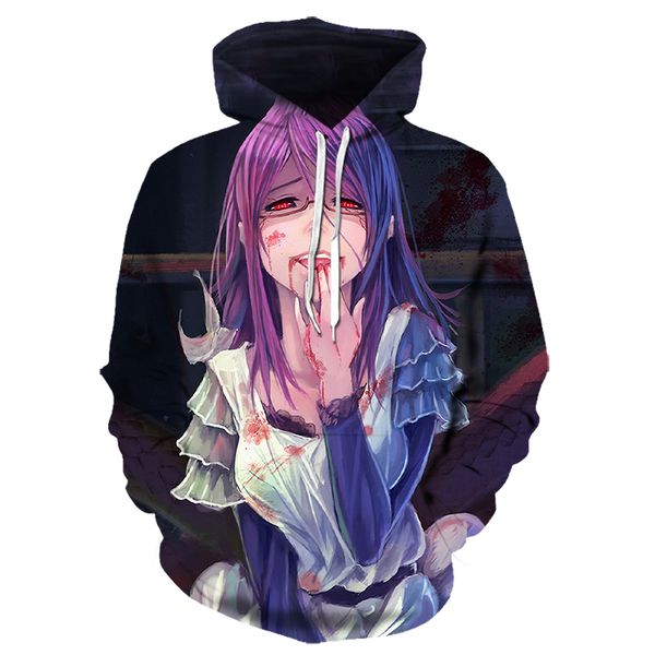 cartoon anime girl print hoodie tokyo ghoul movie casual pullover hoodie 3d women's men's long-sleeved sportswear, Black
cartoon anime girl print hoodie tokyo ghoul movie casual pullover hoodie 3d women's men's long-sleeved sportswear, Black