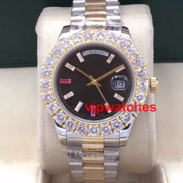 new president men iced out watch day date fashion automatic diamond bezel luxury reloj orologio di lusso wristwatches watches, Slivery;brown
new president men iced out watch day date fashion automatic diamond bezel luxury reloj orologio di lusso wristwatches watches, Slivery;brown