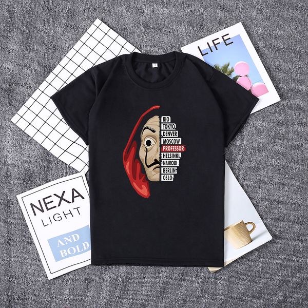 ла каса-де-папела женщины тенниска деньги heist дом из бумаги camiseta тенниска дали маска casa de папела короткий рукав сверху, White
ла каса-де-папела женщины тенниска деньги heist дом из бумаги camiseta тенниска дали маска casa de папела короткий рукав сверху, White