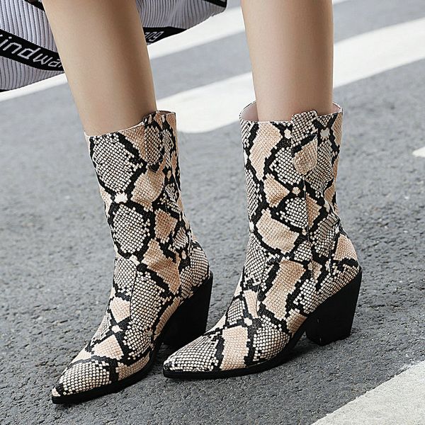 pointed-toe over ankle boots boots for womens block high heeled western snake print winter cowboy dropshipping, Black
pointed-toe over ankle boots boots for womens block high heeled western snake print winter cowboy dropshipping, Black