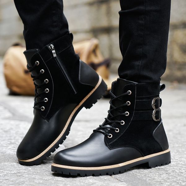 autumn winter men boots warm ankle men boots comfortable leather shoes motorcycle chaussure homme, Black
autumn winter men boots warm ankle men boots comfortable leather shoes motorcycle chaussure homme, Black