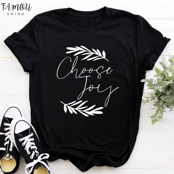 t shirt for women choose joy printed casual short sleeve tshirts hipster tee female clothes streetwear, White
t shirt for women choose joy printed casual short sleeve tshirts hipster tee female clothes streetwear, White