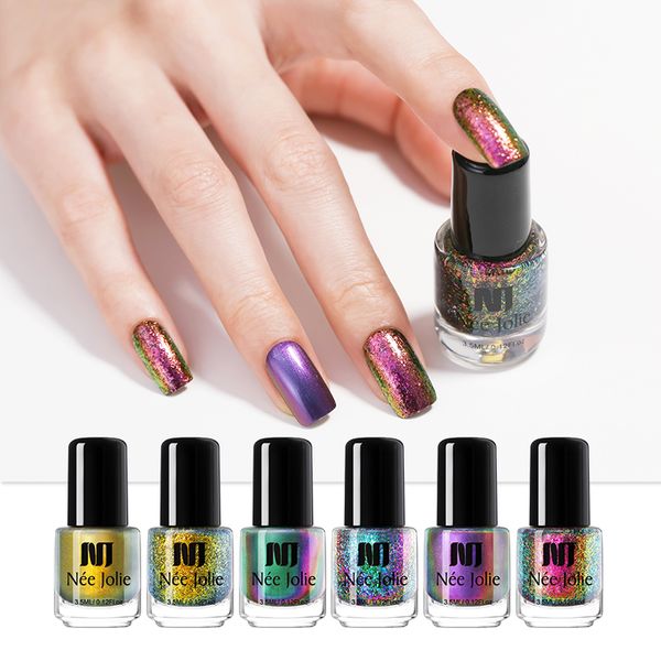 nee jolie chameleon nail polish 3.5ml flake sequins nail art varnish purple gold shining lacquer black base needed
nee jolie chameleon nail polish 3.5ml flake sequins nail art varnish purple gold shining lacquer black base needed