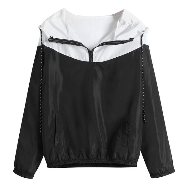 women basic jackets female zipper pockets casual long sleeves coats autumn hooded casual coat patchwork windbreaker jacket #812, Black;brown
women basic jackets female zipper pockets casual long sleeves coats autumn hooded casual coat patchwork windbreaker jacket #812, Black;brown