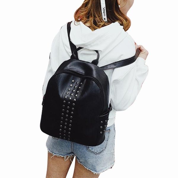 women cute backpack rivet studded pu leather casual lightweight daypack travel satchel with large capacity
women cute backpack rivet studded pu leather casual lightweight daypack travel satchel with large capacity