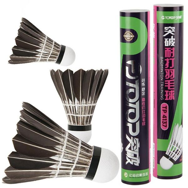 12 pcs black feather badminton beaten badminton shuttlecock feather shuttlecock for training grade
12 pcs black feather badminton beaten badminton shuttlecock feather shuttlecock for training grade