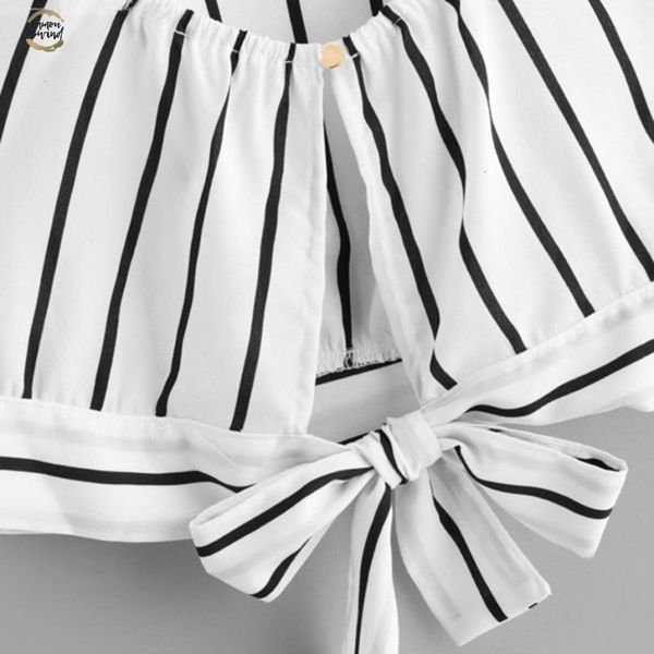 new self tie back v neck striped crop cami camisole blouse high waisted shorts mar 27, White
new self tie back v neck striped crop cami camisole blouse high waisted shorts mar 27, White